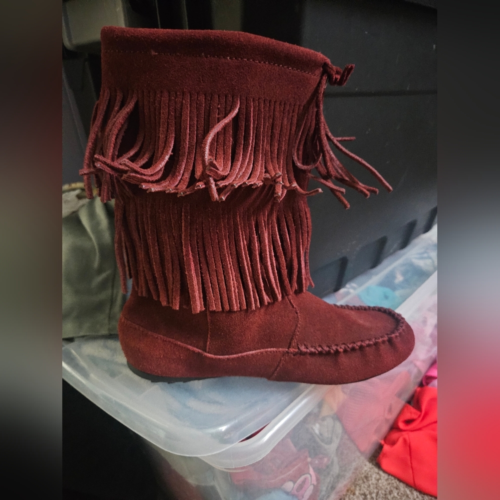 Minnetonka leather boots